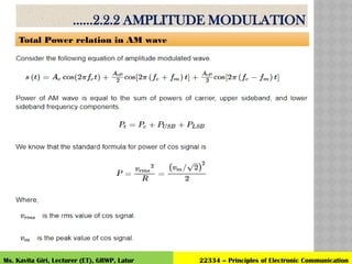 AM and FM modulation.pptx - this presentation shows the fundamentals ...