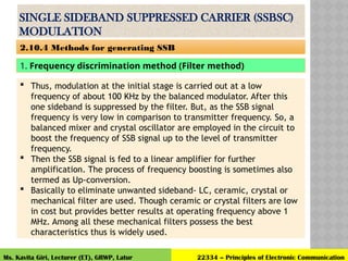 Modulation Filtering Sidebands AM and FM modulation.pptx - this presentation shows the fundamentals ...