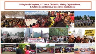 21 Regional Chapters, 117 Local Chapters, 3 Wing Organizations,
3 Autonomous Bodies, 2 Economic Institutions
 