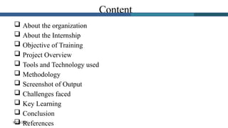 Aman_Industrial_Training _PPT for Python Internship | PPTX