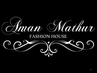 Aman Mathur fashion designer - Fashion Entrepreneurship | PPTX