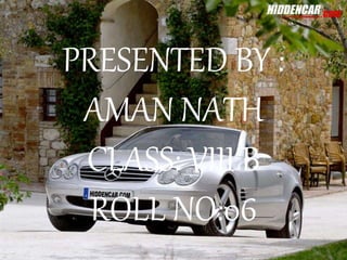 PRESENTED BY :
AMAN NATH
CLASS: VIII B
ROLL NO:06
 