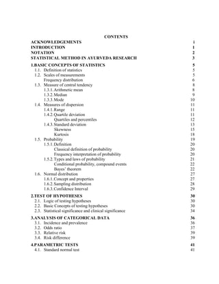 A manual on statistical analysis in ayurveda research | PDF