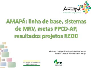 INDICADORES ECONÔMICOS
PRODUTO INTERNO BRUTO – PIB
Secretaria Estadual de Meio Ambiente do Amapá
Instituto Estadual de Florestas do Amapá
 