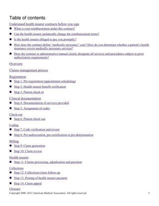 Ama prepare that claim taking an active approch to the claims ...