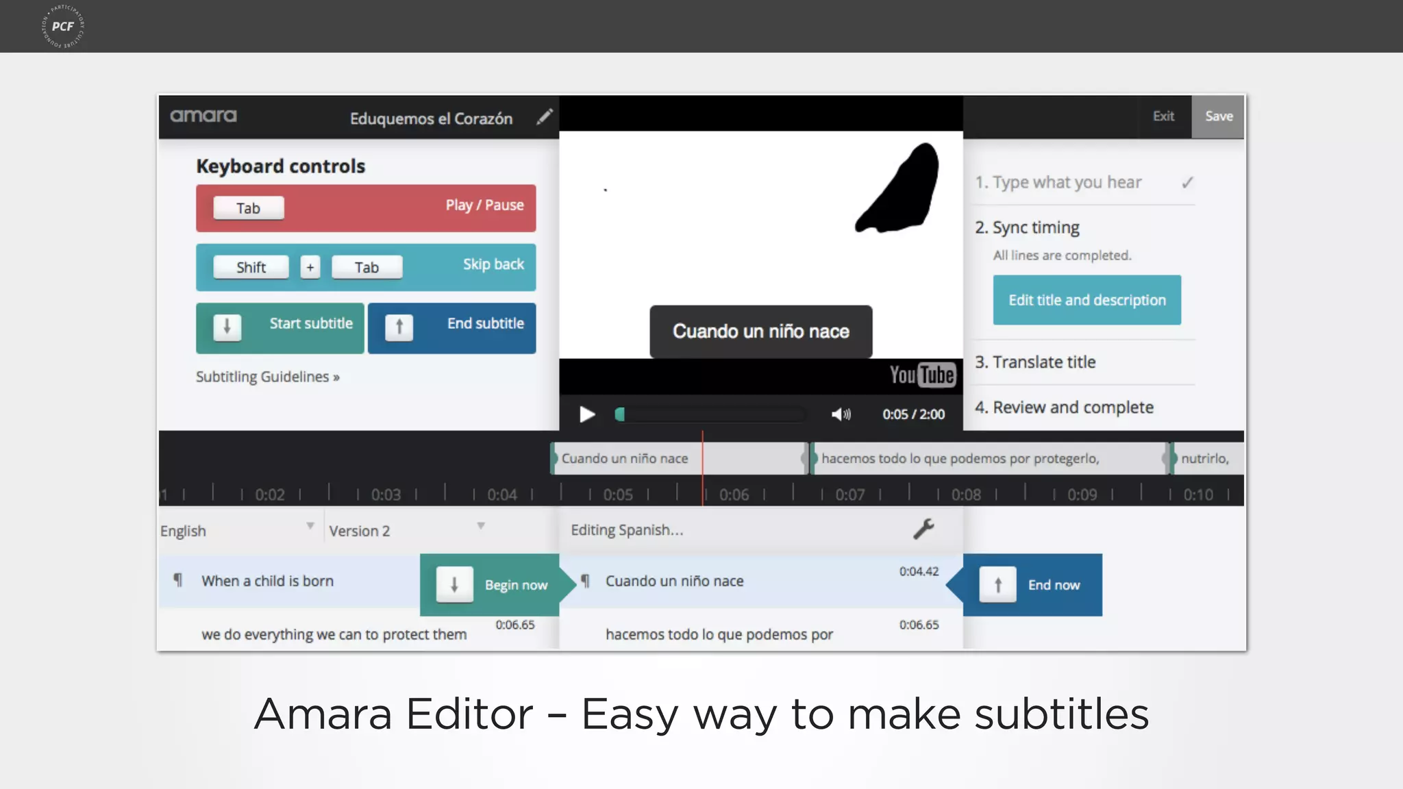 Amara Editor – Easy way to make subtitles
 
