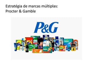Estratégia de marcas múltiplas:
Procter & Gamble
 
