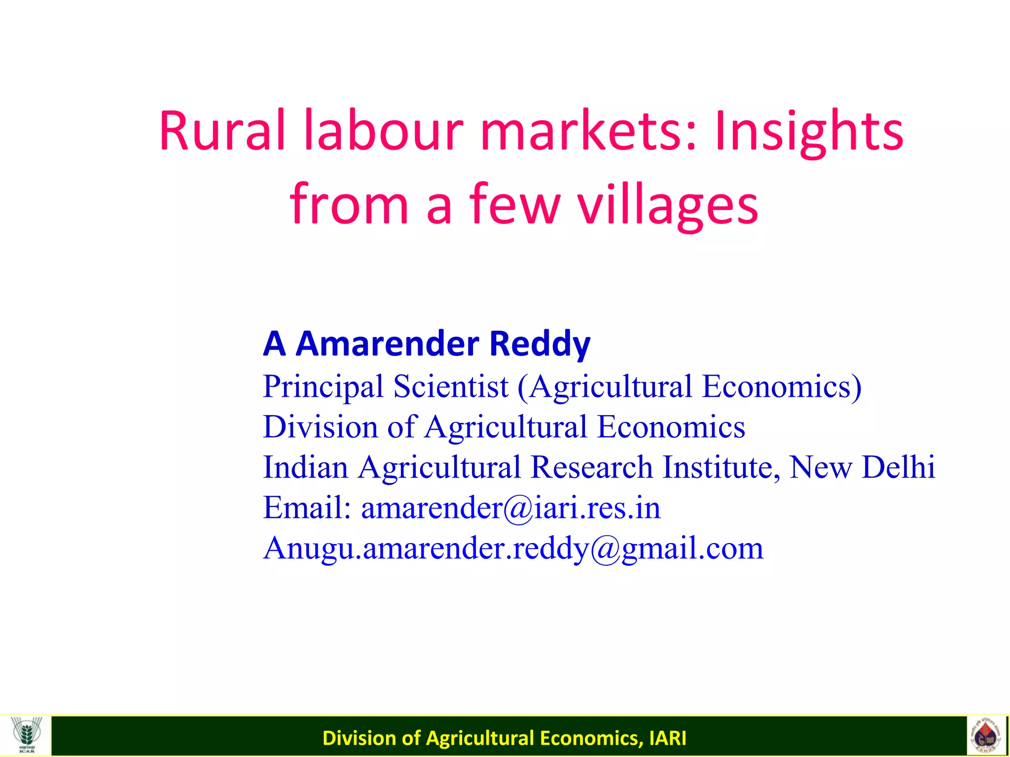 Rural labour markets in India | PPT