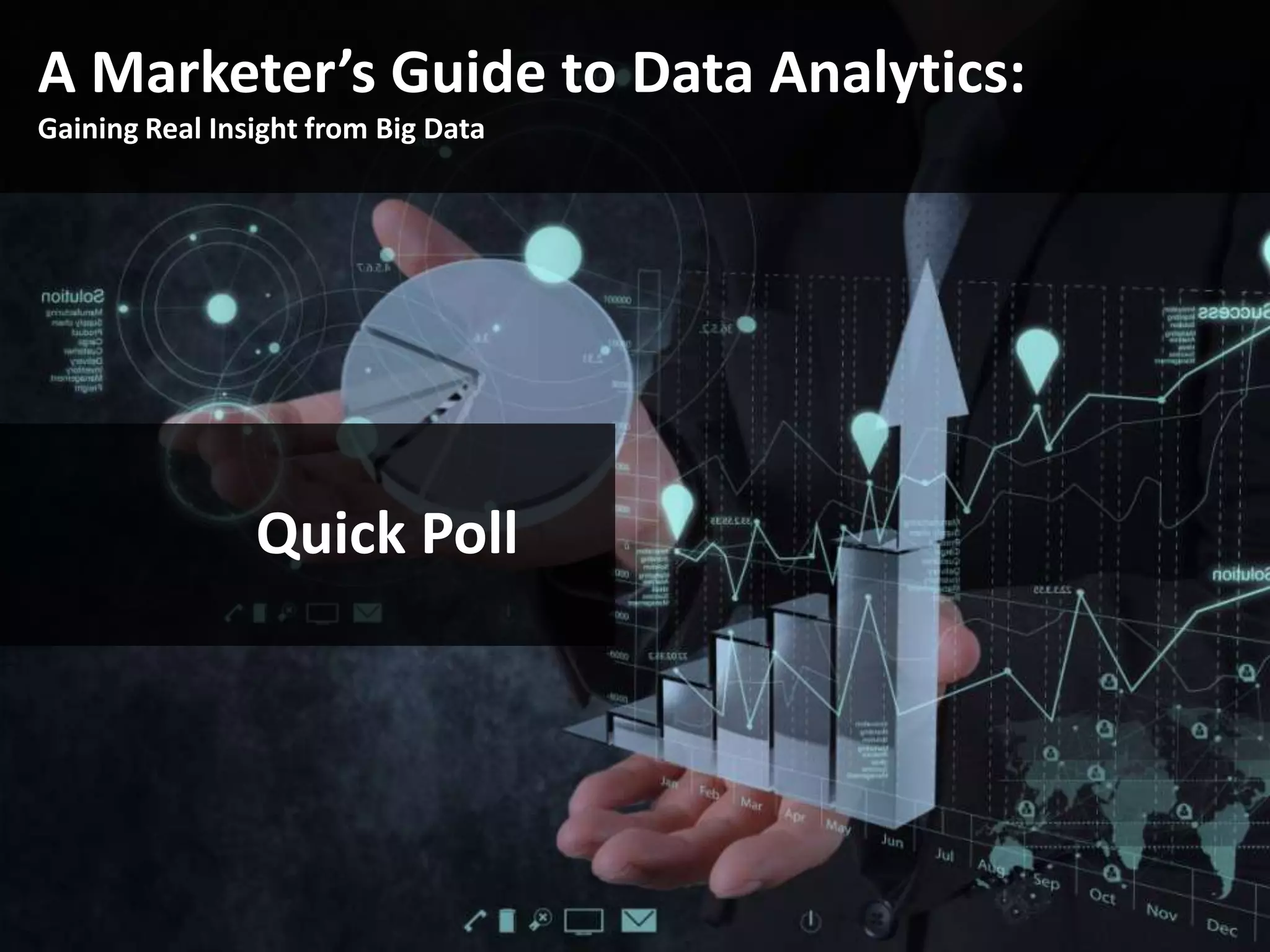 #AnalyseData
A Marketer’s Guide to Data Analytics:
Gaining Real Insight from Big Data
Quick Poll
 