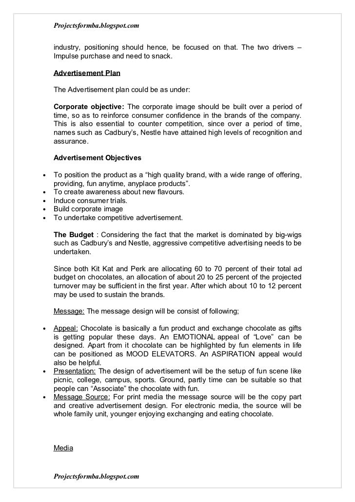 Chocolate market research essay built