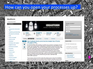 How can you open your processes up? 