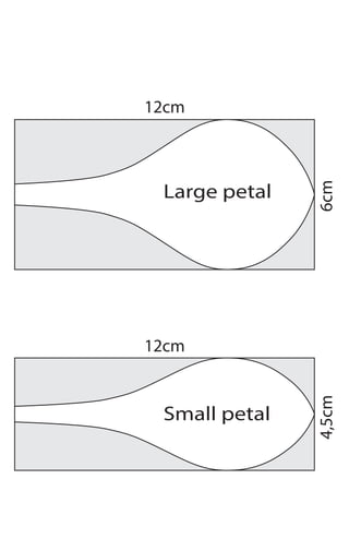4,5cm
12cm
Small petal
6cm
12cm
Large petal
 