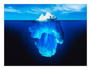 TIP OF THE ICEBERG
‣ Brand work comes with the territory
‣ Leadership needs to deﬁne and own the mission & message
‣ Make it genuine or risk losing trust
 