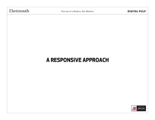 Portrait of a Modern .Edu Website
A RESPONSIVE APPROACH
 