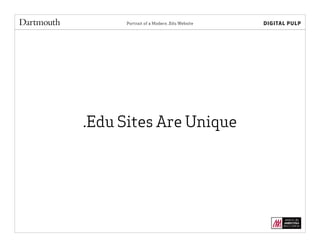 .Edu Sites Are Unique
Portrait of a Modern .Edu Website
 