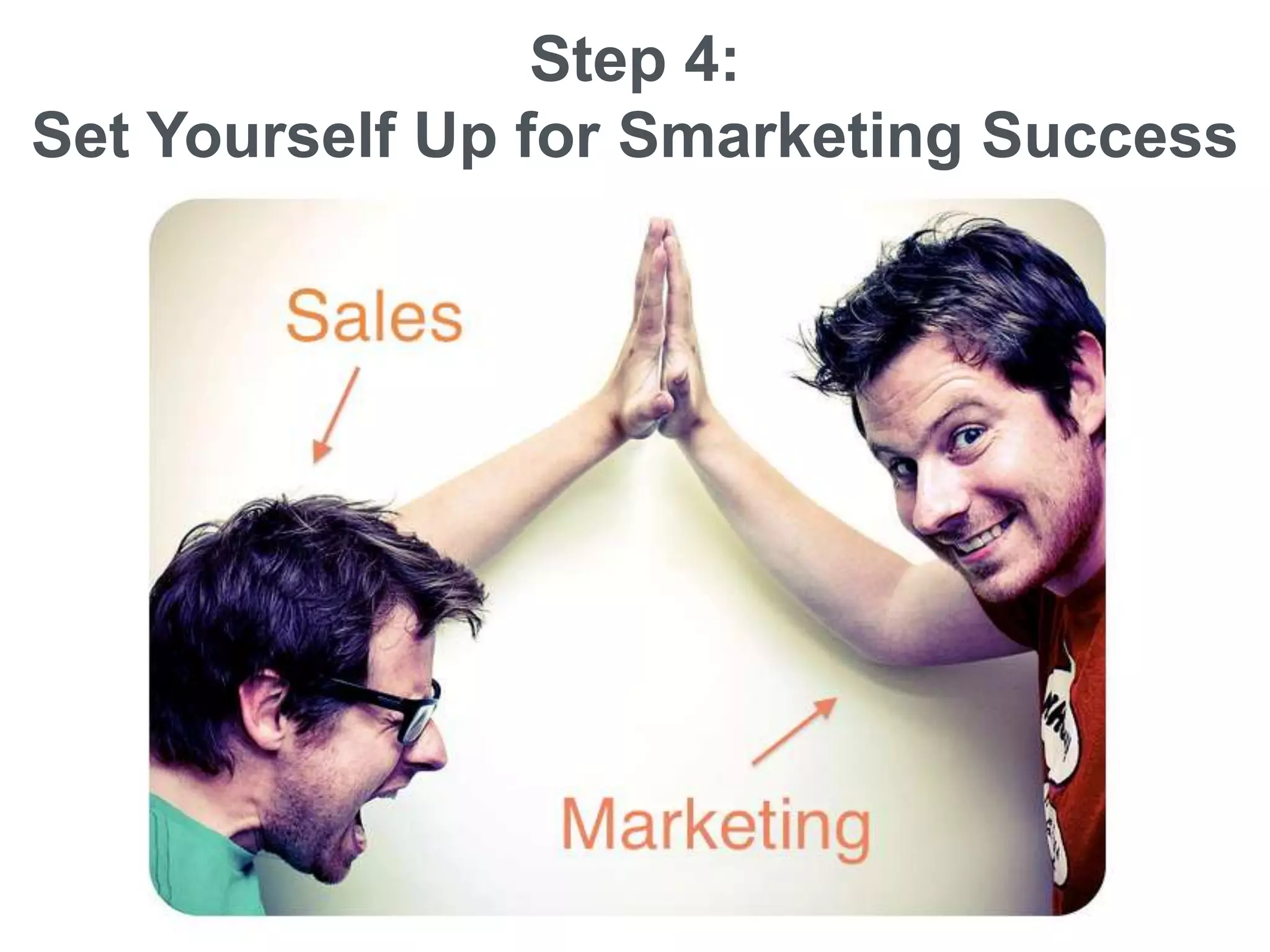 Step 4:
Set Yourself Up for Smarketing Success
 