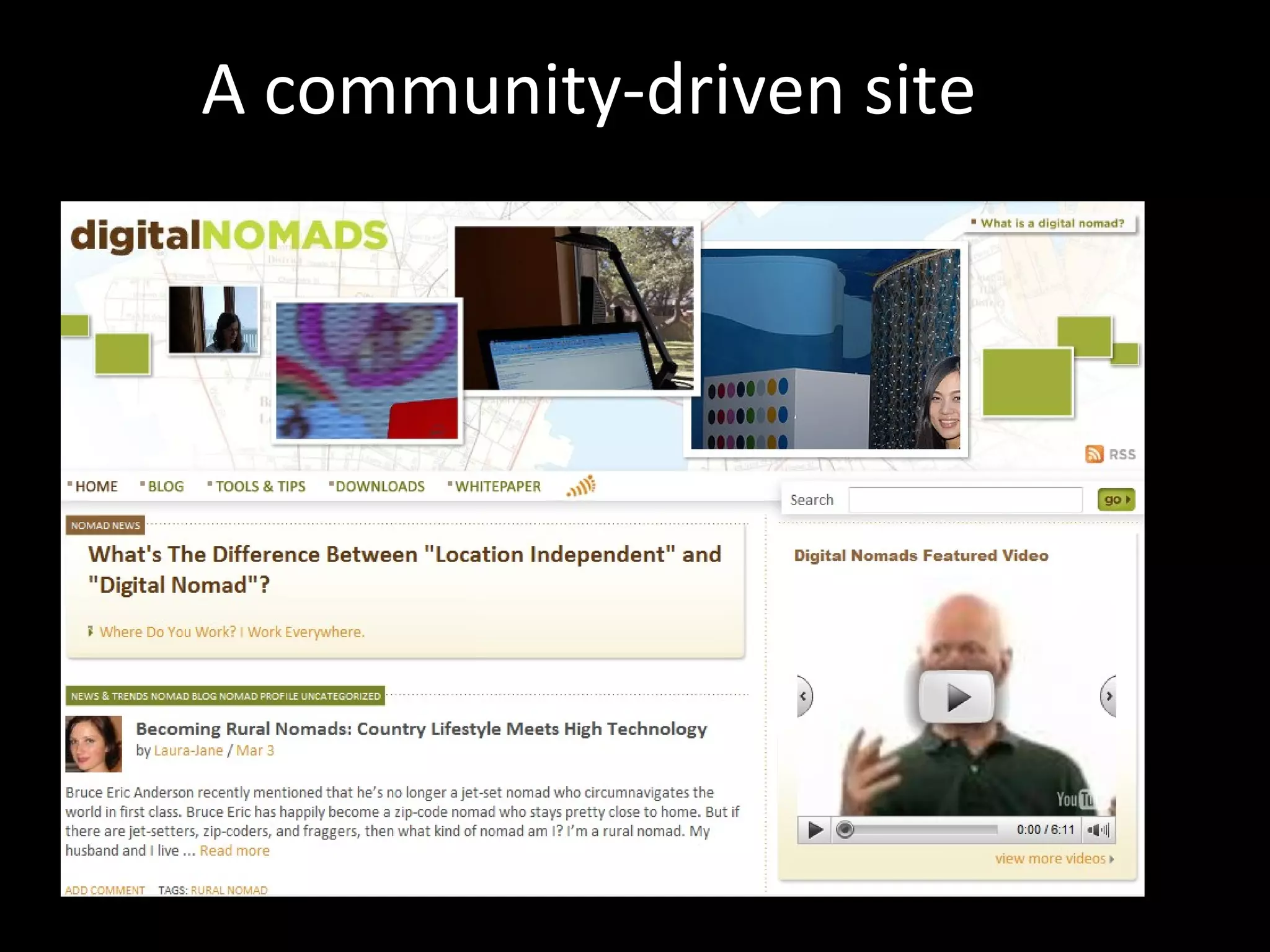 A community-driven site 