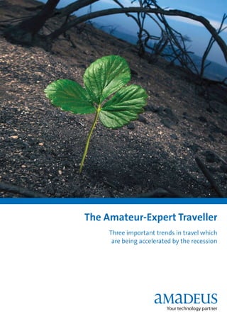 The Amateur-Expert Traveller
     Three important trends in travel which
      are being accelerated by the recession
 