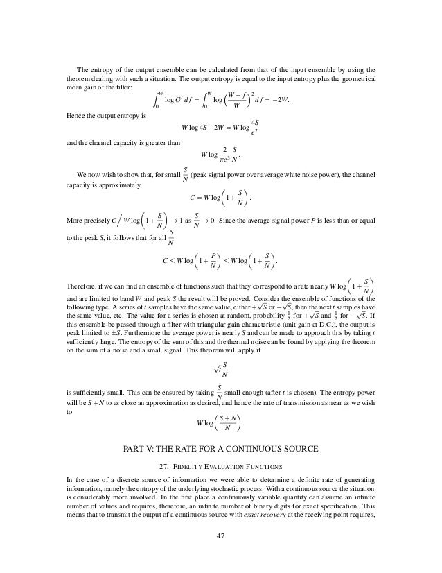 a mathematical theory of communication A mathematical theory of communication is an influential 1948 article by mathematician claude e shannon it was renamed the mathematical theory of communication in the book, a small. a mathematical theory of communication A mathematical theory of communication is an influential 1948 article by mathematician claude e shannon it was renamed the mathematical theory of communication in the book, a small.