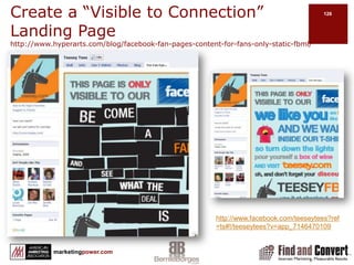 The Social Media ROI MindsetTraditional marketing is measured by campaignsSocial Media campaigns have a place as wellSocial media succeeds over the long termShort term metrics are often more fluidSocial media is built on relationships Results are not short-term orientedSocial media is all about “them”Under-promise and over deliverSocial media is not about one hit wonders – build relationshipsWhile the goal is long-termConstantly and consistently measure resultsAnalyze  - Refine - Repeat – repeat - repeat