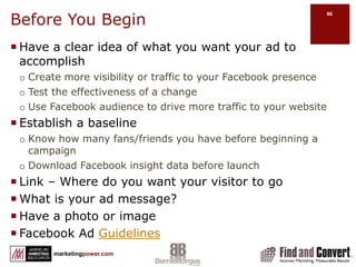 Use social etiquette common sense!Section FourBuild Your Brand on Facebook