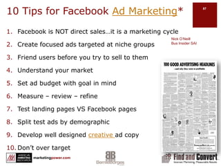 Promoting Your Business Pagehttp://www.facebook.com/help/?faq=12822Allow business page to go through your Facebook news feed.Your Profile News Feed allows your business page to display to all your friends.It’s crucial to spreading your message to the most people on Facebook. HelpScreenshot fnc post + bernie news feed