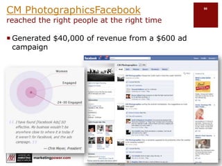 Using Your Profile to Promote Your Business PageIn order to be visible to search engines, your business page privacy setting must be public.Occasionally invite “friends” to become a fan of your business pageEmail the vanity URL of your business page to people in your address bookDisplay your business page badge on your blogInclude a link in all your communication, auto-signatureDisplay Facebook badge on your website & blog.Invite people to leave comments on your business page.Help
