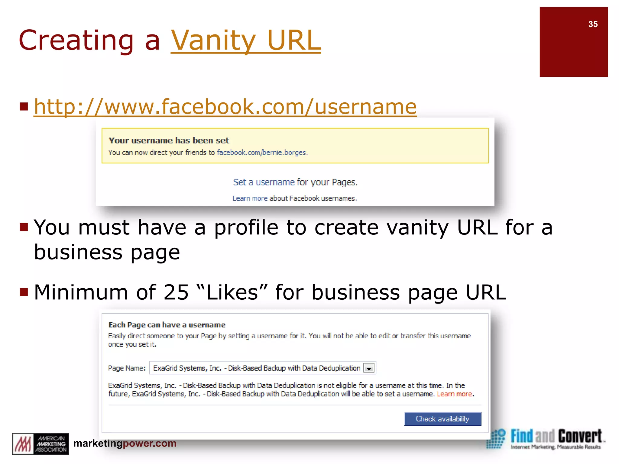 Personal Profile TipsUpload a few pictures and fill out your profile completely.Update your status daily.“Like” business (fan) pages and join groups that are of interest to you. Participate in them by commenting on their walls and/or uploading links.Engage with your Facebook friends by commenting on their walls, invite them to join your business page(s)/groups, comment on their videos/pictures, and upload videos/pictures.Post upcoming events or parties you may have and invite your Facebook friends.Listen in on Facebook conversations and get social with your peers and friends as you see fit and get comfortable doing so.