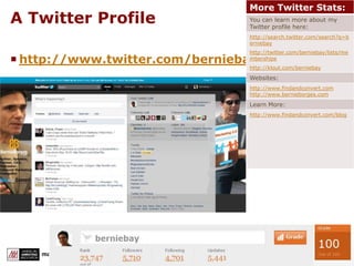 Develop a Twitter HabitCommit to a “social networking” mindsetCommit to a “content marketing” mindsetDevelop the habit of “Tweeting” dailyUse Twitter as a tool to engage with people and other brandsUse Twitter as a tool to build your personal and company brand