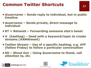 Settings…ProfileTip: Keep image less than 72kBe sure to add a URLCan be your websiteCan be your blogCan be Facebook or LinkedIn profileBio160 charactersUse keywords for SEO valueMake it interesting