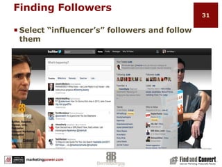 Common Twitter Shortcuts@username – Sends reply to individual, but in public timelinedusername – Sends private, direct message to individualRT = Retweet – Forwarding someone else’s tweet#  (hashtag) – Used with a keyword/topic to create streams (#AMAtweet)Twitter Stream – Use of a specific hashtag, e.g. #FF (follow Friday) to follow a particular conversationSO – Shout Out – Using @username to thank, call attention to, etc