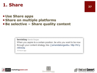 Develop Your Content StrategyAlign your business objectives with your audience’s interests and needs Then develop content that addresses “THEM” not “you”