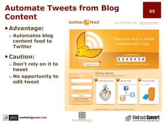 Think of your tweets as short bursts of a relevant thoughtA Little Reminder…Keep your objectives in the forefront but…Focus on the interests of your target audiences and subgroups. Then create tweets and retweet                          content that will engage and                                        generate interaction.Its about them