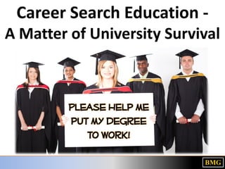 Career Search Education A Matter of University Survival

Please Help me
put my degree
to work!

 