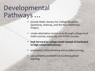 AMATYC 2014 Tips and Tricks for a Successful Pathways Implementation