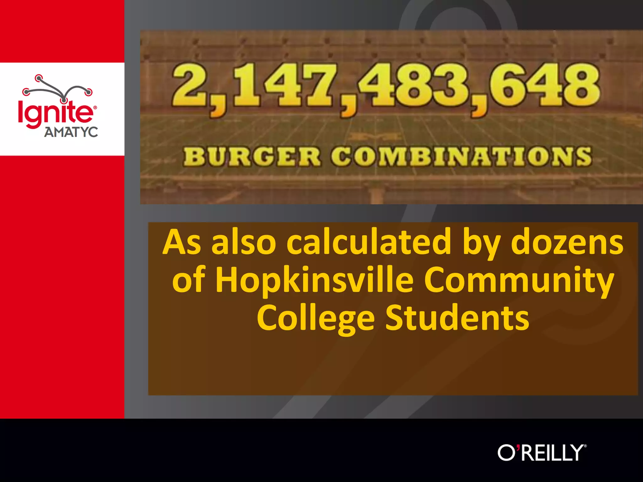 As also calculated by dozens
of Hopkinsville Community
College Students
 