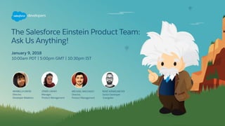 Einstein Platform Services
Empowering any developer to build AI-powered apps
Einstein.ai Product Managers
Michael Machado & Zineb Laraki
 