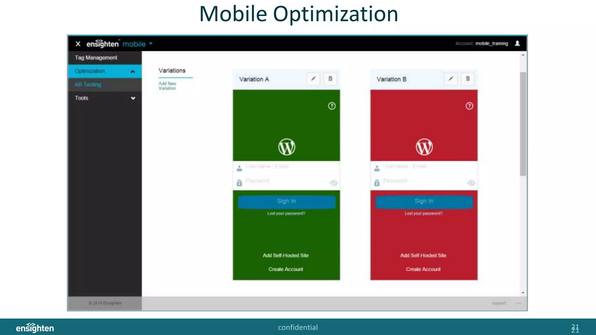 confidential 2121
Mobile Optimization
 