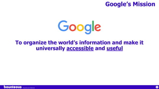 Proprietary & Confidential
65
To organize the world’s information and make it
universally accessible and useful
Google’s Mission
 
