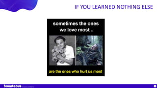 Proprietary & Confidential
99
IF YOU LEARNED NOTHING ELSE
 