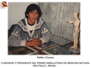 Mallku Chanez
FUNDADOR Y PRESIDENTE DEL PRIMER AMBULATÓRIO DE MEDICINA NATURAL
SÃO PAULO - BRASIL
 