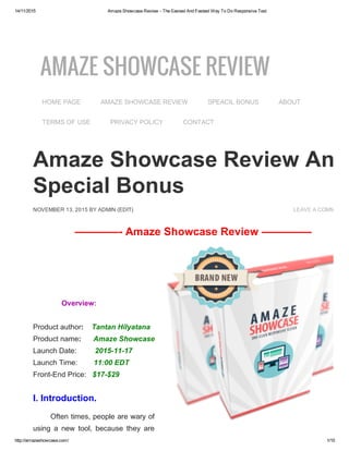 Amaze showcase review
