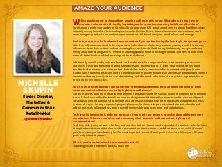 AMAZE YOUR AUDIENCE
With so much content to choose from, amazing audiences gets harder. What advice do you have for
market...