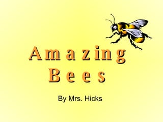 Amazing Bees By Mrs. Hicks 