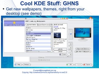 Cool KDE Stuff: GHNS Get new wallpapers, themes, right from your desktop (see demo)  
