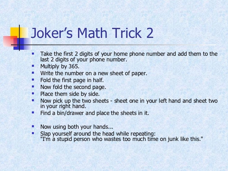Amazing Math Trick Amazing Math Trick