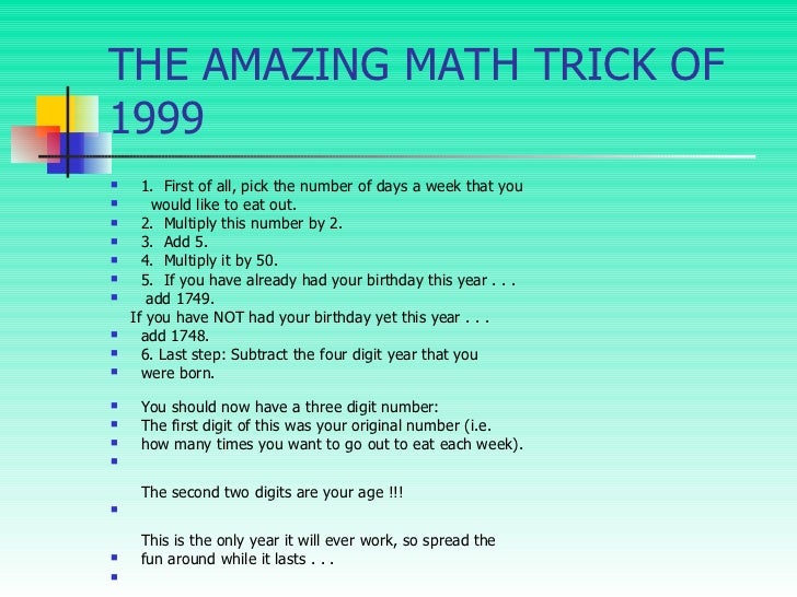 Worksheets Mind-readingnumbertrick — Mathfunfacts amazing math trick 8 the trick