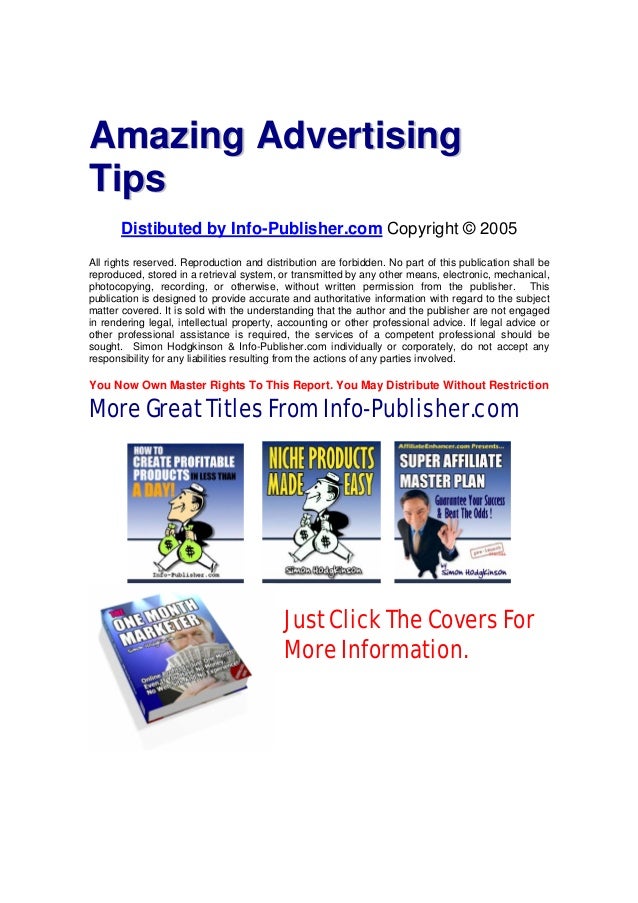 Amazing advertising tips