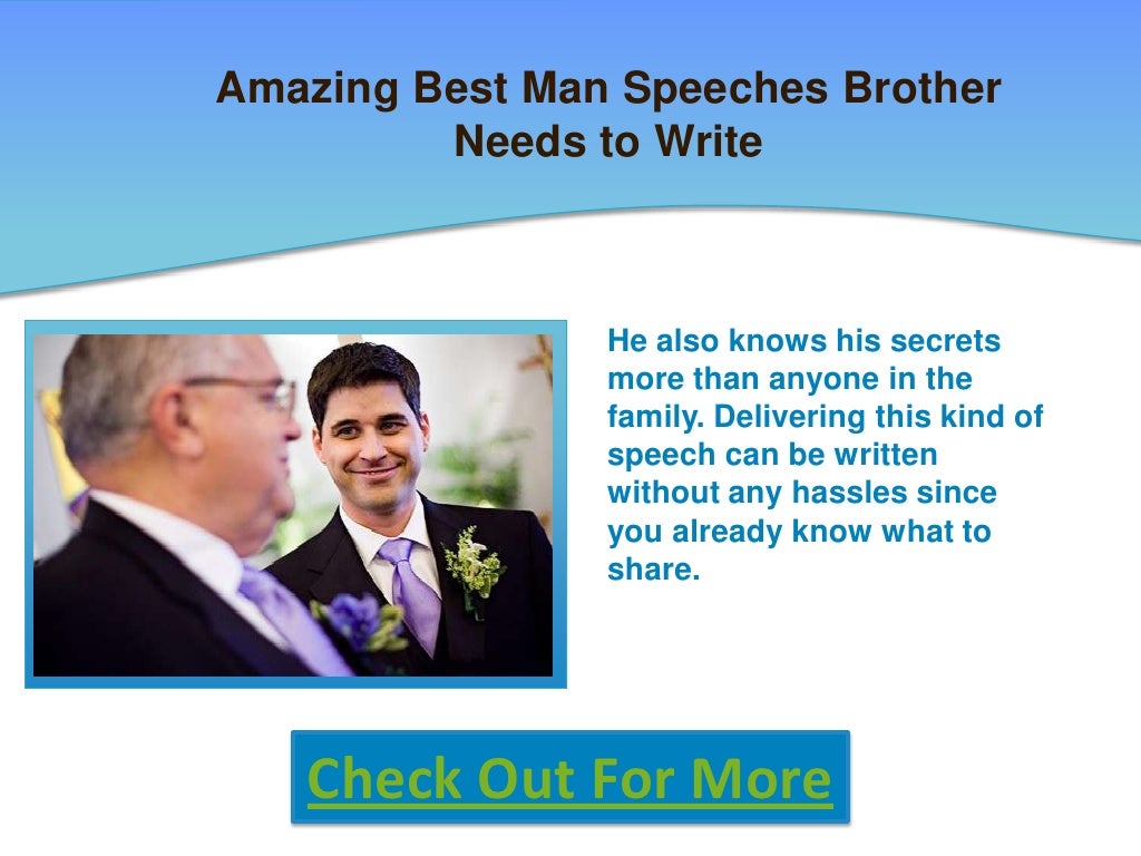 best man speech format brother