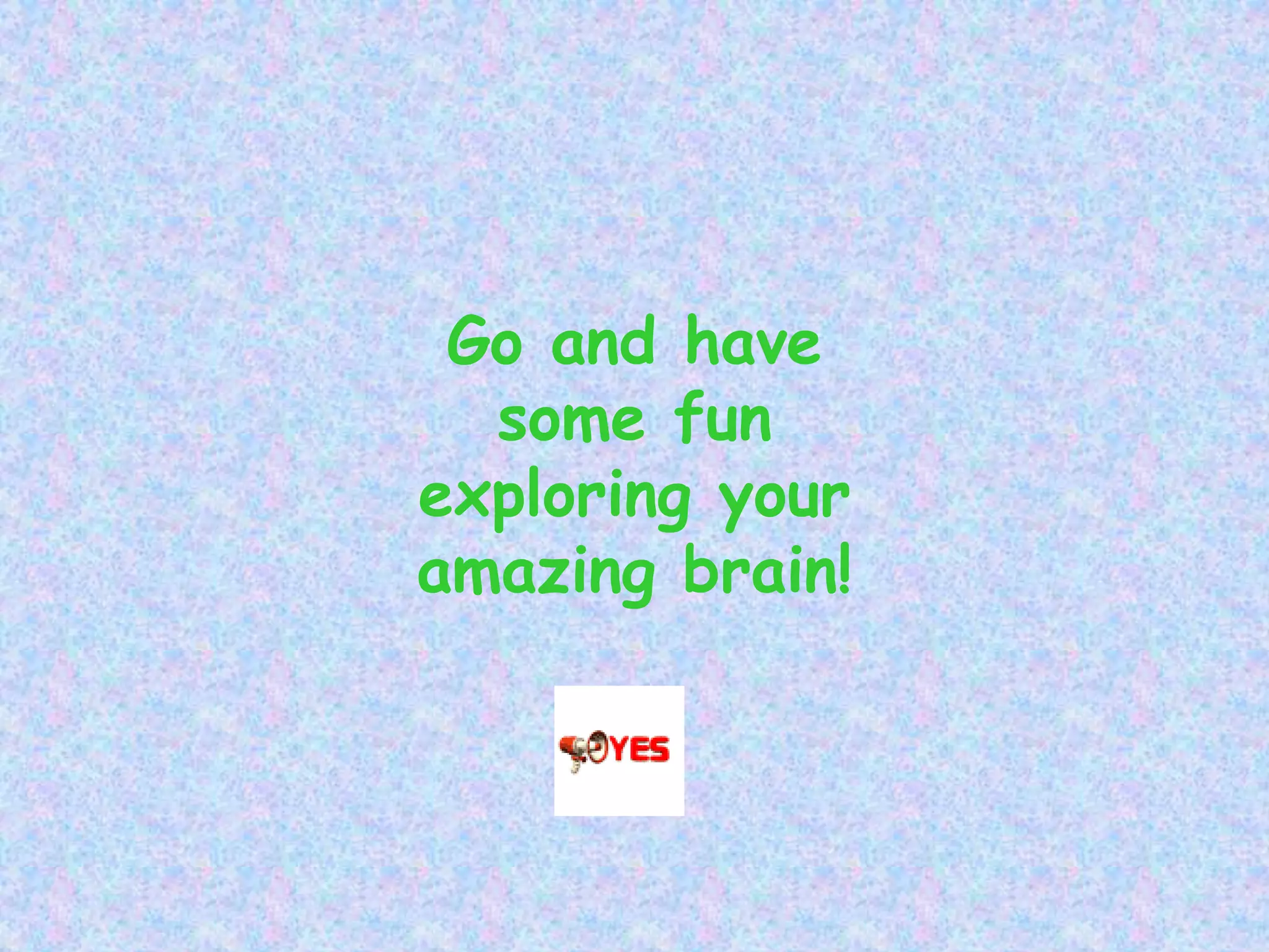 Go and have
some fun
exploring your
amazing brain!